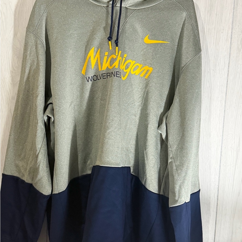 Nike Olive and Navy Michigan Wolverines Hoodie